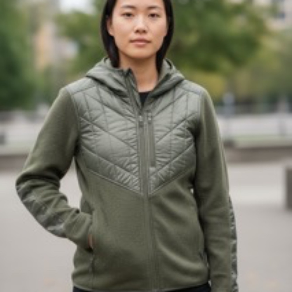 Outdoor Research Cyprus Green Full Zip Wool Hoody